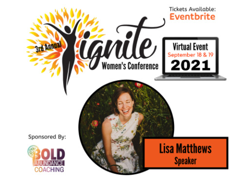 picture of Lisa Matthews on an Ignite event postcard